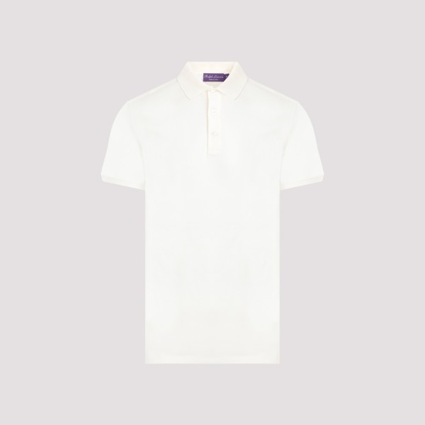 Ralph Lauren Purple Label Short Sleeve Polo M In White