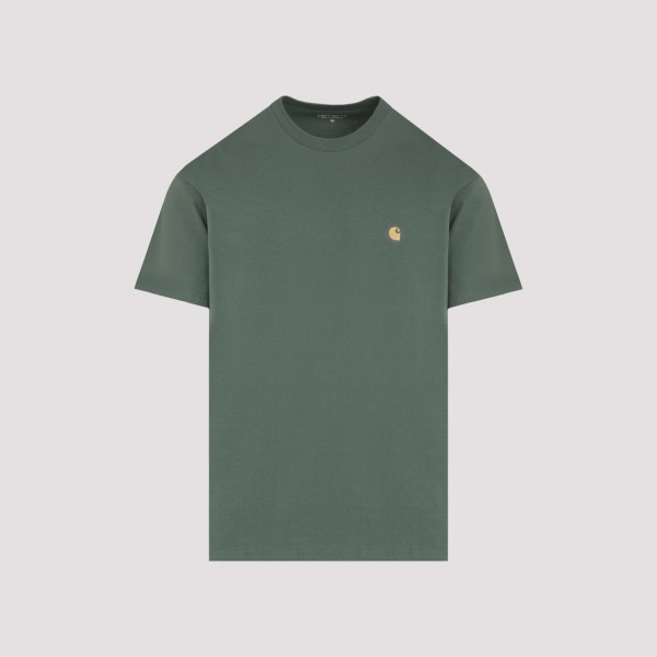 Shop Carhartt Wip Chase T-shirt S In Duck Green Gold