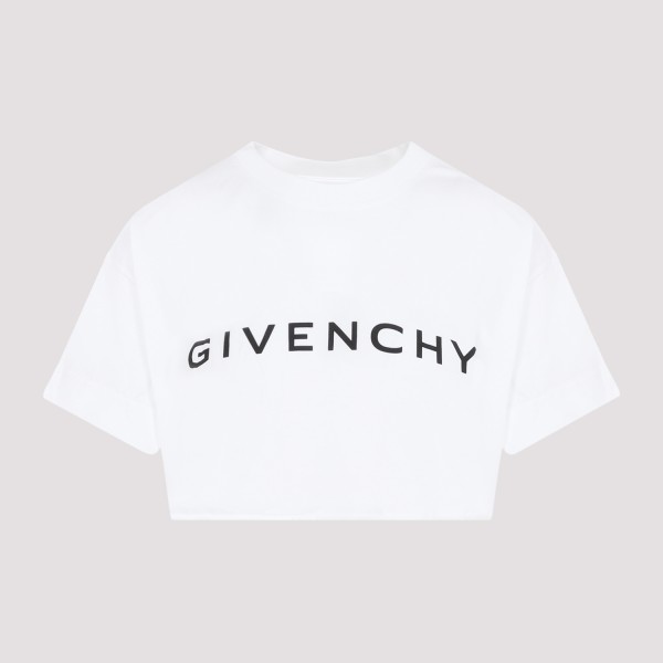 Shop Givenchy Cropped T-shirt Xs In  White