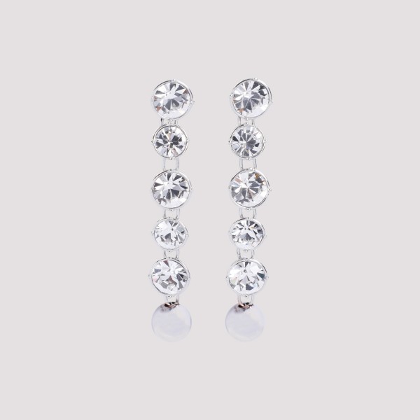 Jean Paul Gaultier Long Diamond Earrings Unica In Metallic