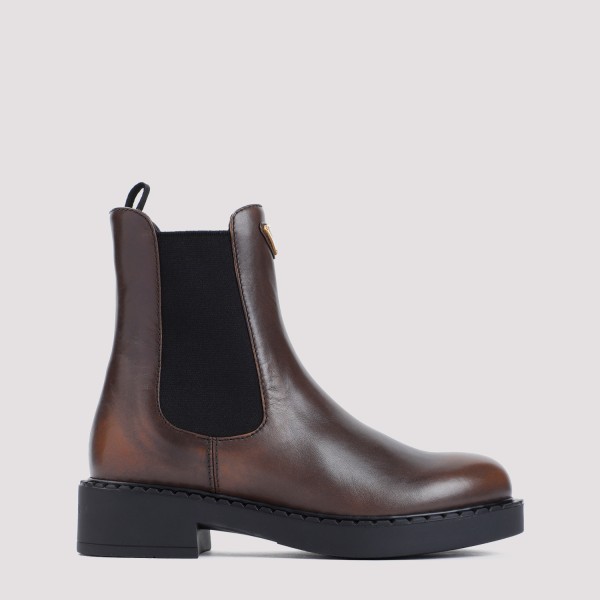 Prada Calf Leather Boots 37+ In Brown