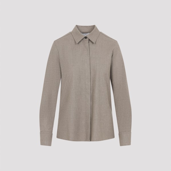 Max Mara Tebaide Foule Of Wool Shirt 42